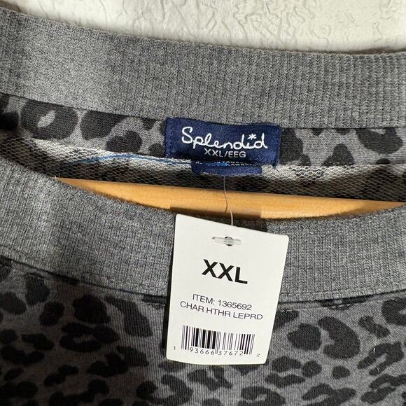 NEW! Splendid Animal Print Top Long Sleeve Shirt Pullopver Casual Scoop - XXL - Picture 7 of 7
